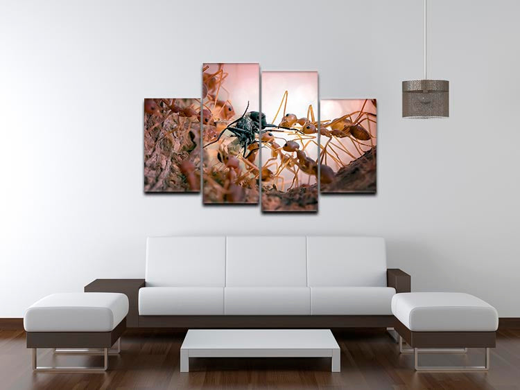 Close p Of Insects 4 Split Panel Canvas - Canvas Art Rocks - 3