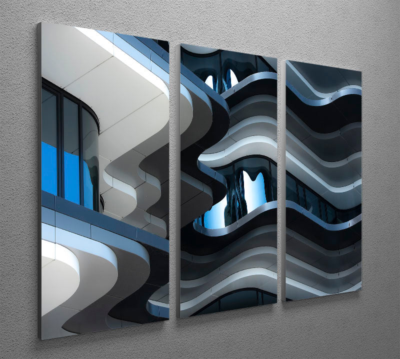 Abstract Building 3 Split Panel Canvas Print - Canvas Art Rocks - 2