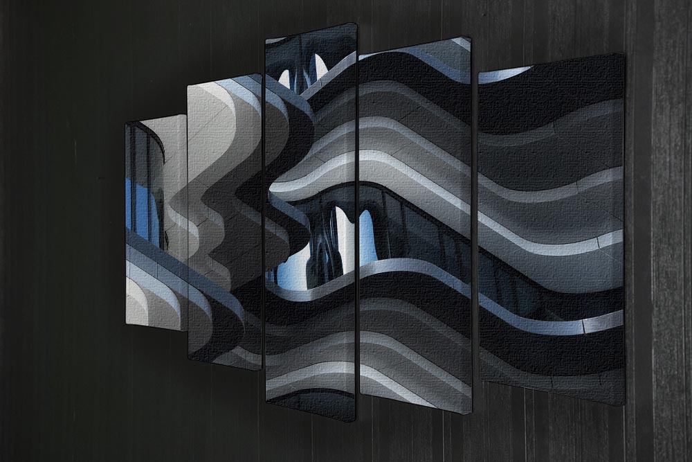 Abstract Building 5 Split Panel Canvas - Canvas Art Rocks - 2