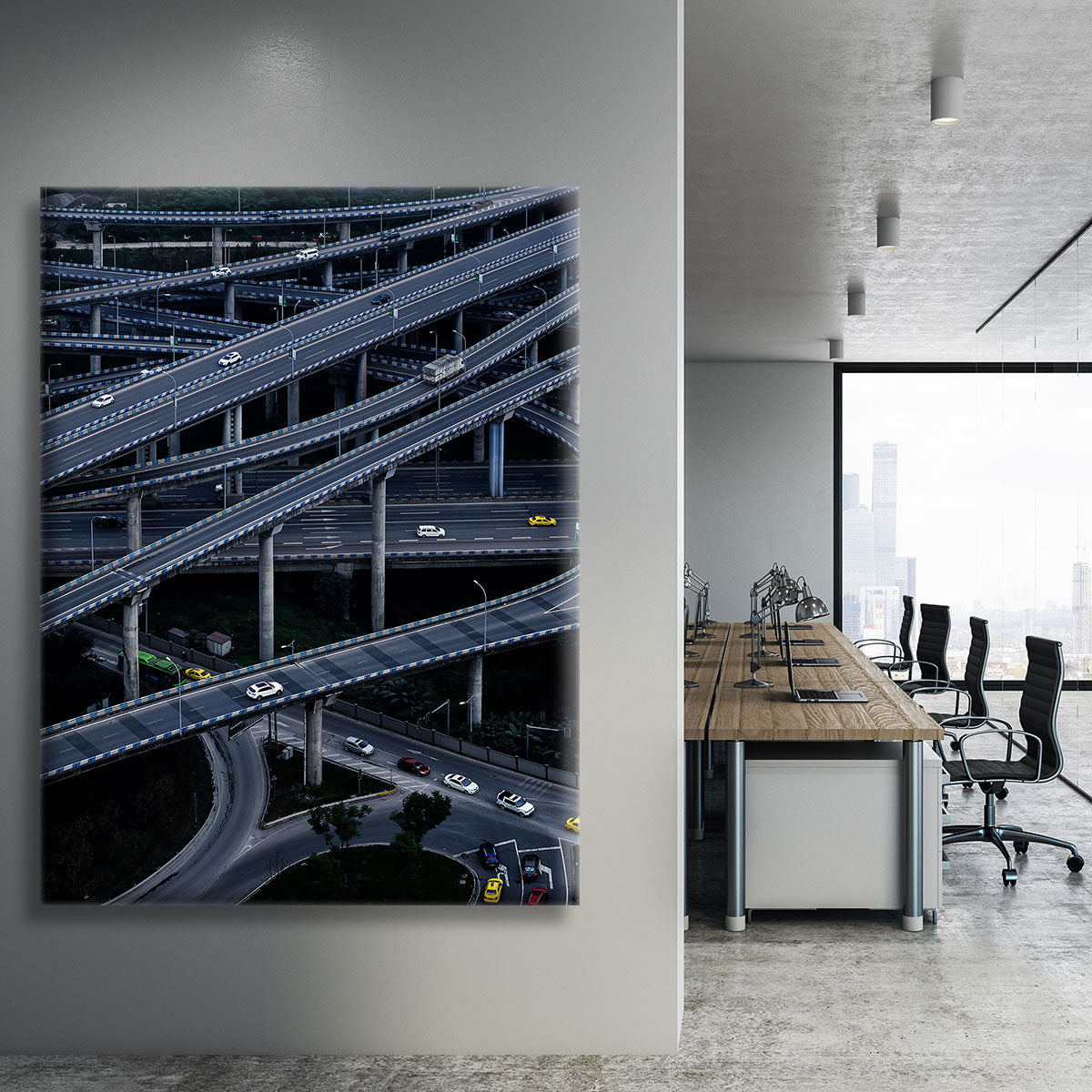 Overlapping Motorway Canvas Print or Poster - Canvas Art Rocks - 3