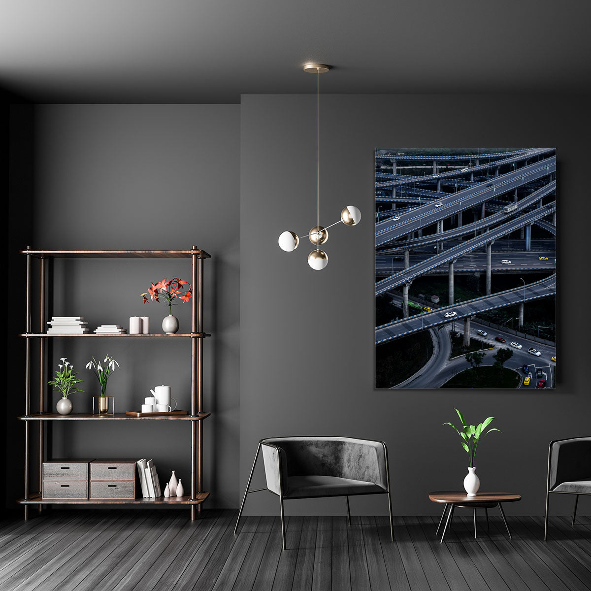Overlapping Motorway Canvas Print or Poster - Canvas Art Rocks - 5