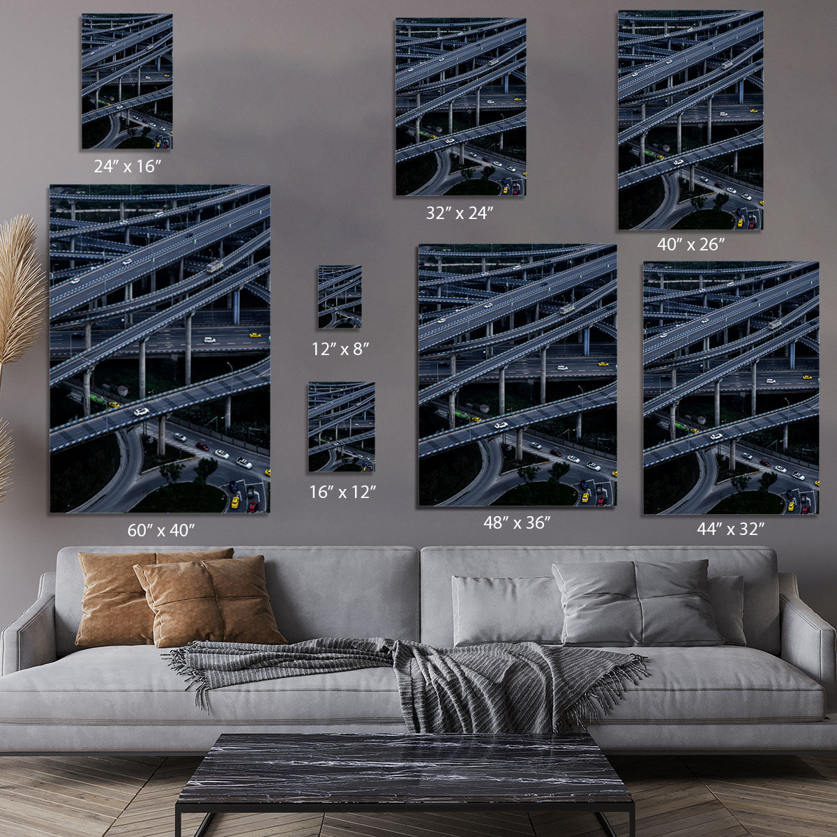 Overlapping Motorway Canvas Print or Poster - Canvas Art Rocks - 7