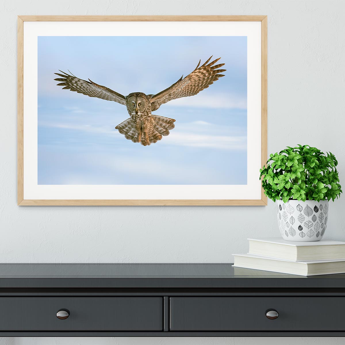 An Owl Flying Framed Print - Canvas Art Rocks - 3