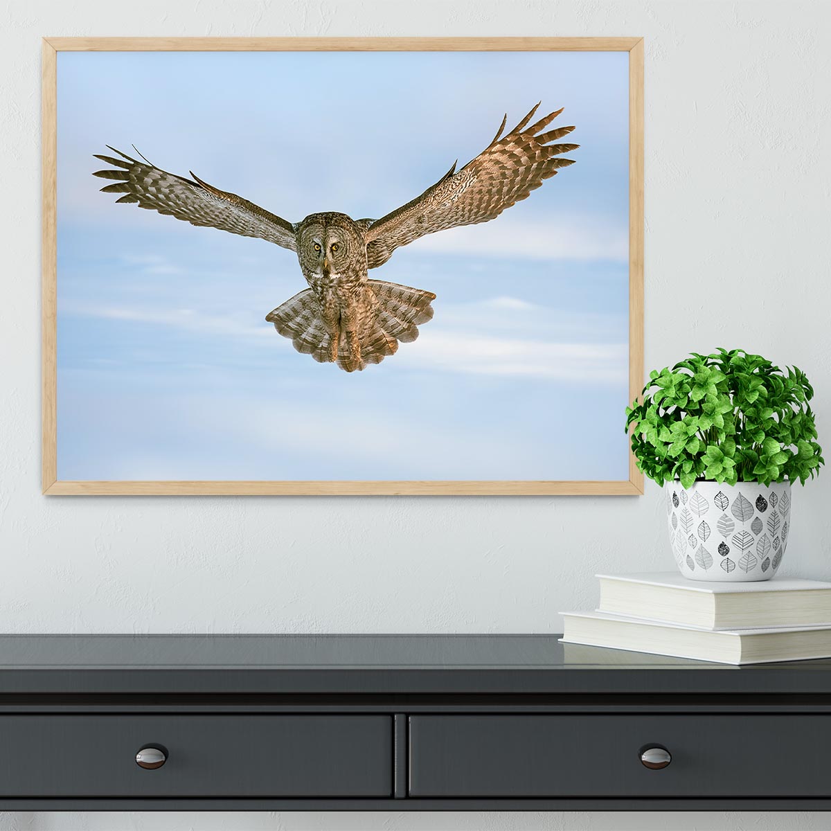 An Owl Flying Framed Print - Canvas Art Rocks - 4