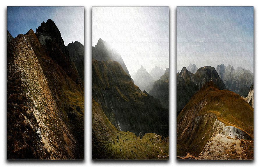 Nationalpark Schweiz 3 Split Panel Canvas Print - Canvas Art Rocks - 1