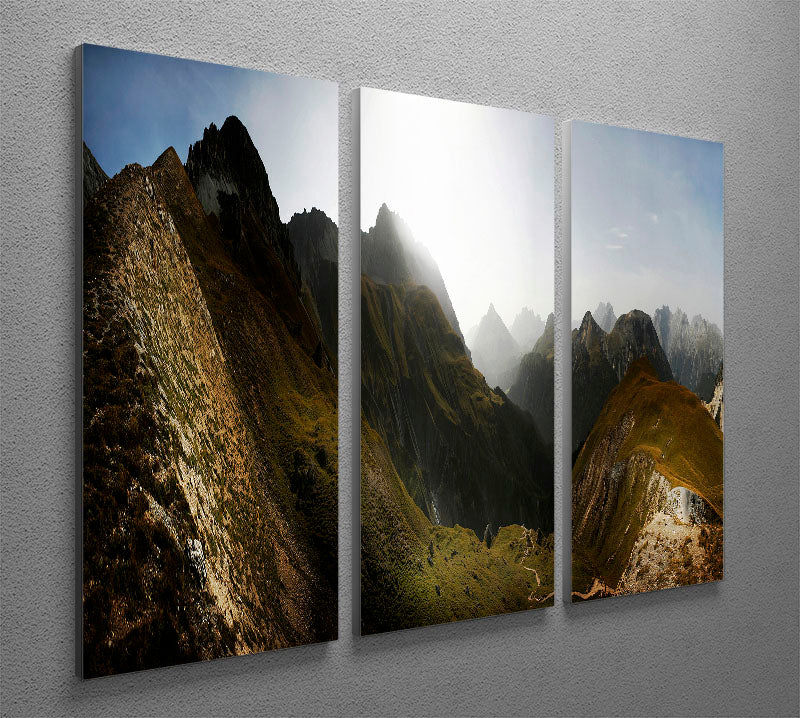 Nationalpark Schweiz 3 Split Panel Canvas Print - Canvas Art Rocks - 2