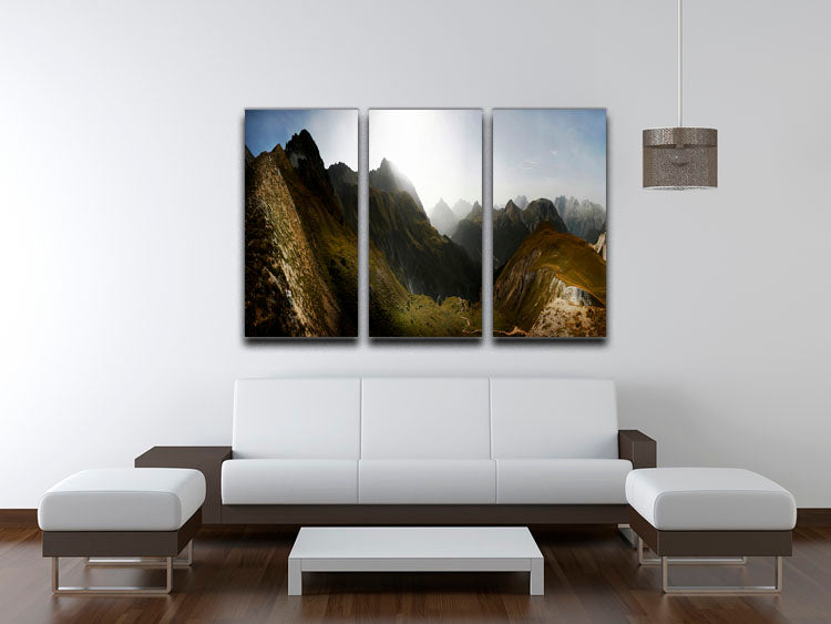 Nationalpark Schweiz 3 Split Panel Canvas Print - Canvas Art Rocks - 3