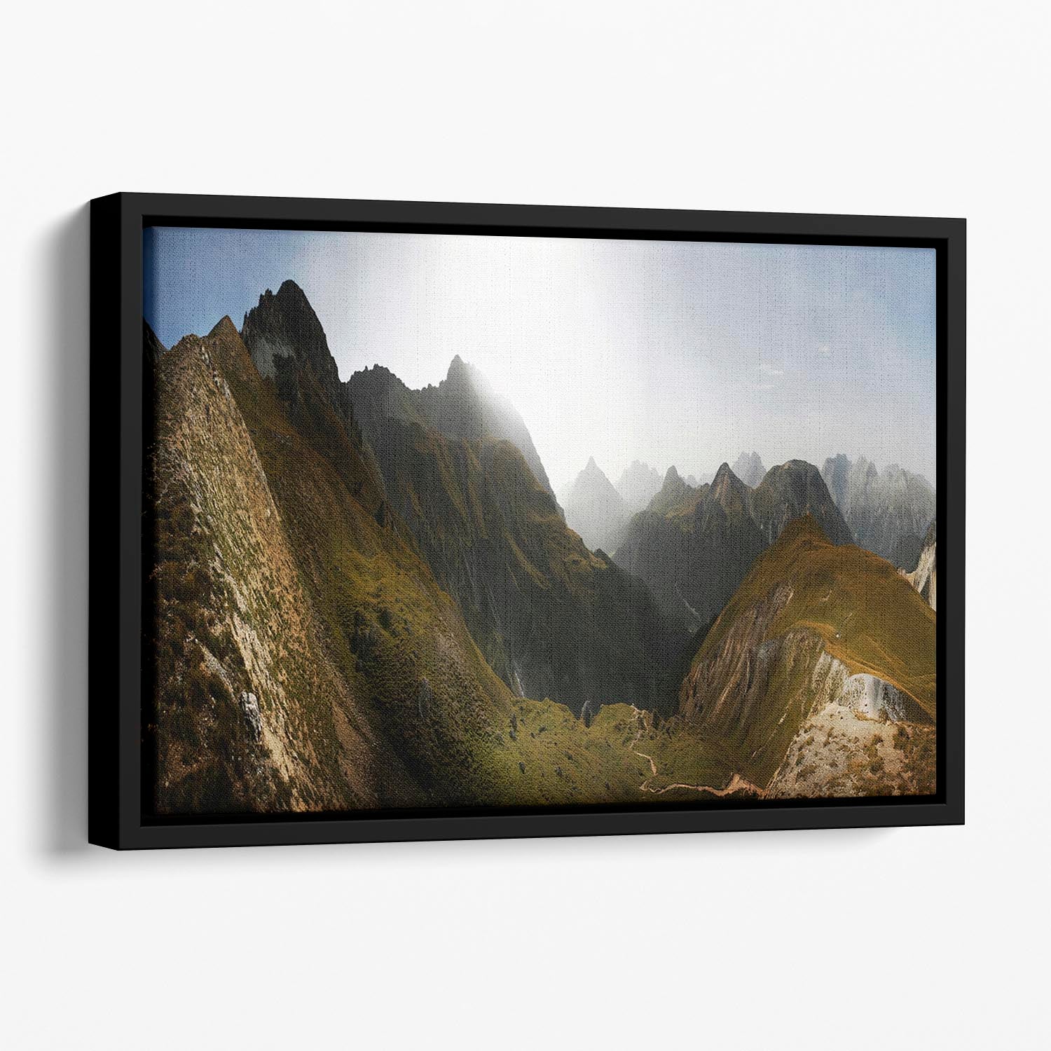 Nationalpark Schweiz Floating Framed Canvas - Canvas Art Rocks - 1