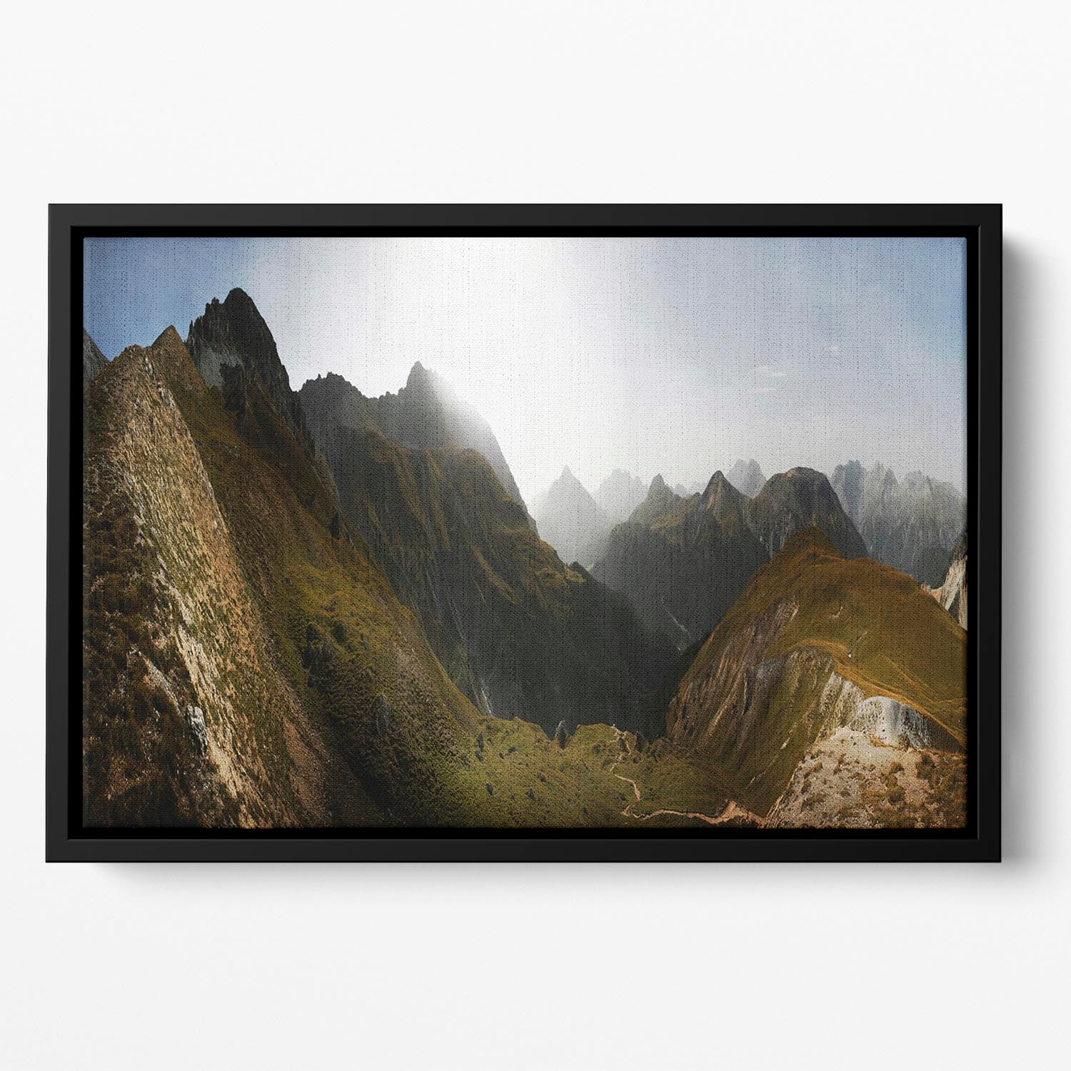 Nationalpark Schweiz Floating Framed Canvas - Canvas Art Rocks - 2