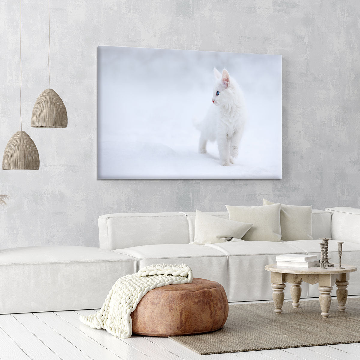 Kitten White as Snow Canvas Print or Poster - Canvas Art Rocks - 6
