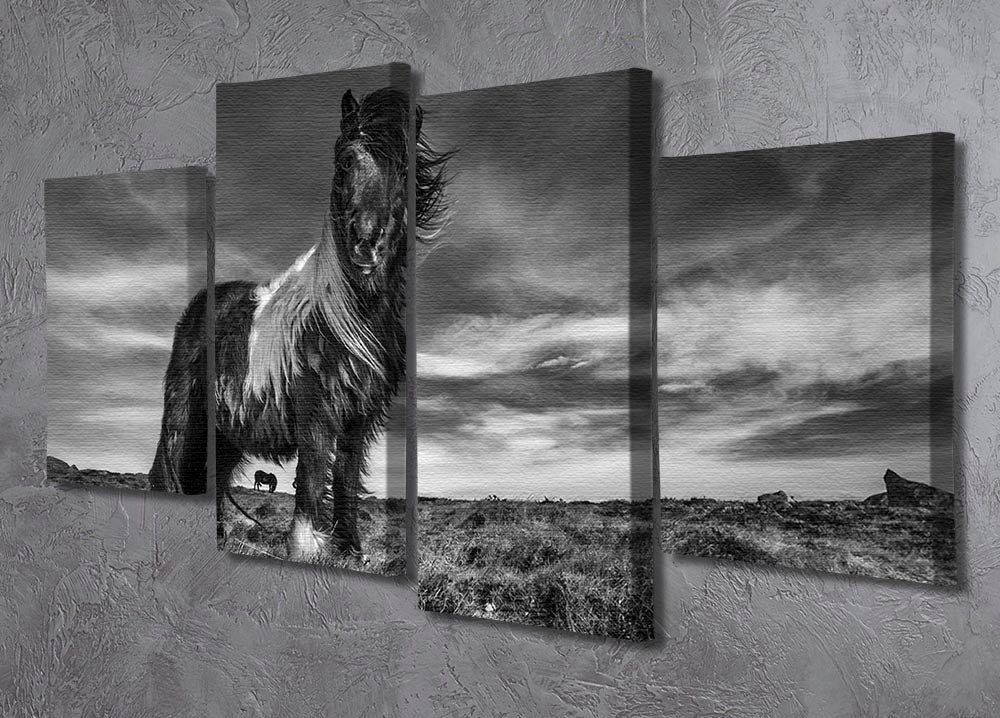 Horse Standing 4 Split Panel Canvas - Canvas Art Rocks - 2