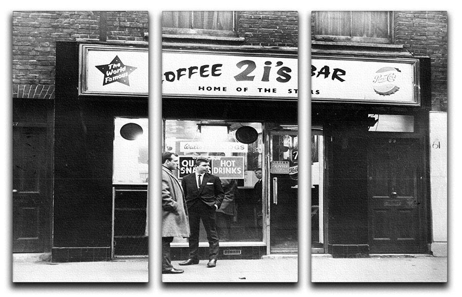 2is Coffee Bar in Old Compton Street Soho 1963 3 Split Panel Canvas Print - Canvas Art Rocks - 1
