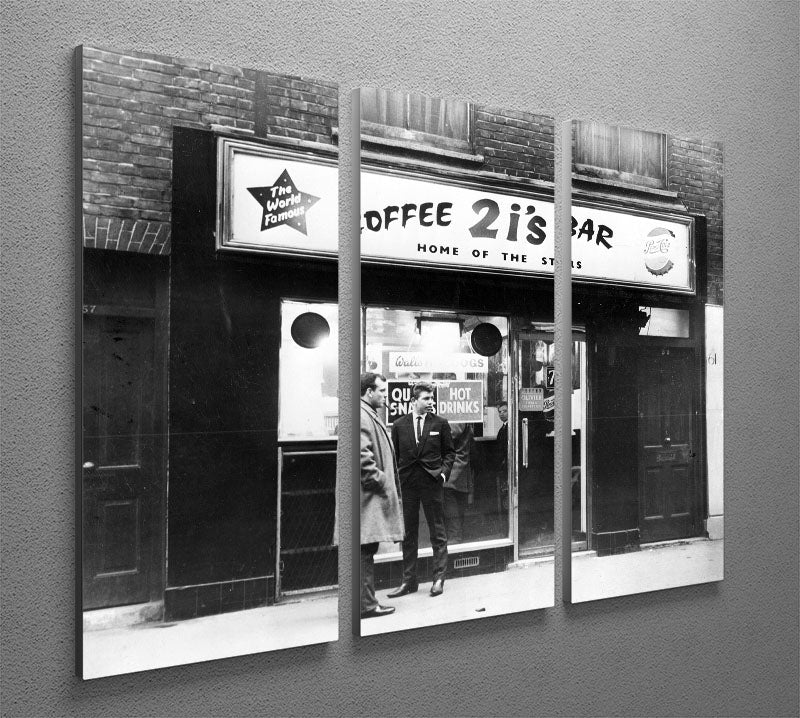 2is Coffee Bar in Old Compton Street Soho 1963 3 Split Panel Canvas Print - Canvas Art Rocks - 2