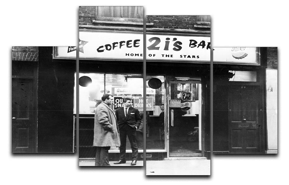 2is Coffee Bar in Old Compton Street Soho 1963 4 Split Panel Canvas - Canvas Art Rocks - 1