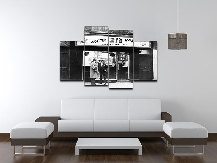 2is Coffee Bar in Old Compton Street Soho 1963 4 Split Panel Canvas - Canvas Art Rocks - 3
