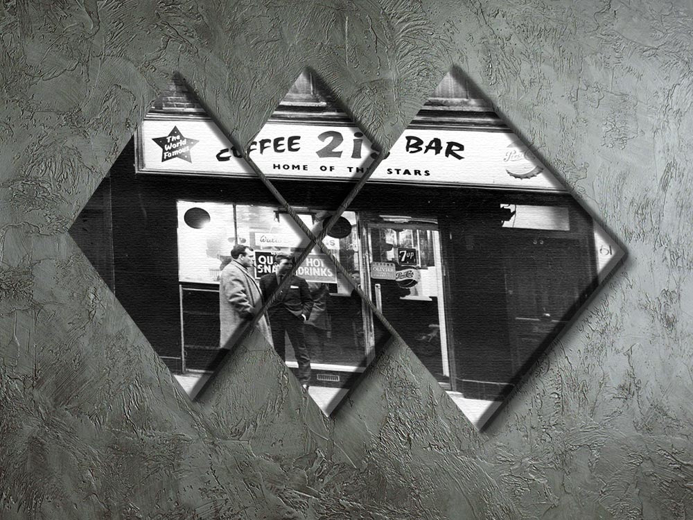 2is Coffee Bar in Old Compton Street Soho 1963 4 Square Multi Panel Canvas - Canvas Art Rocks - 2