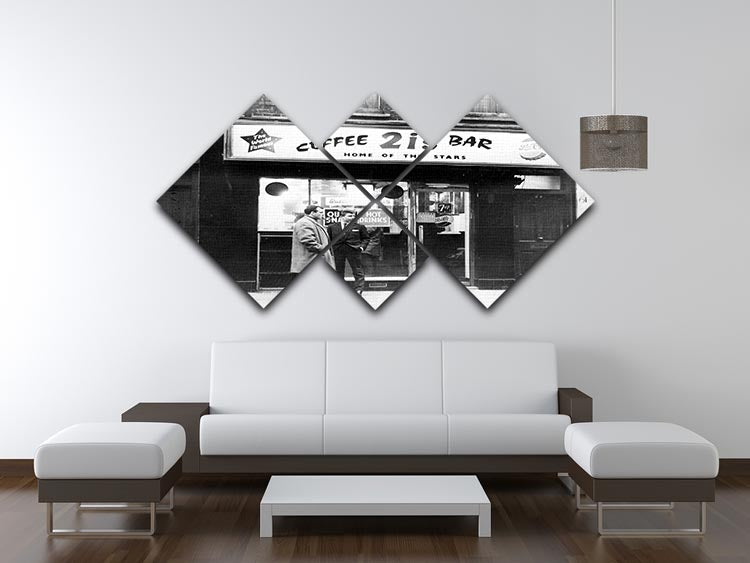 2is Coffee Bar in Old Compton Street Soho 1963 4 Square Multi Panel Canvas - Canvas Art Rocks - 3