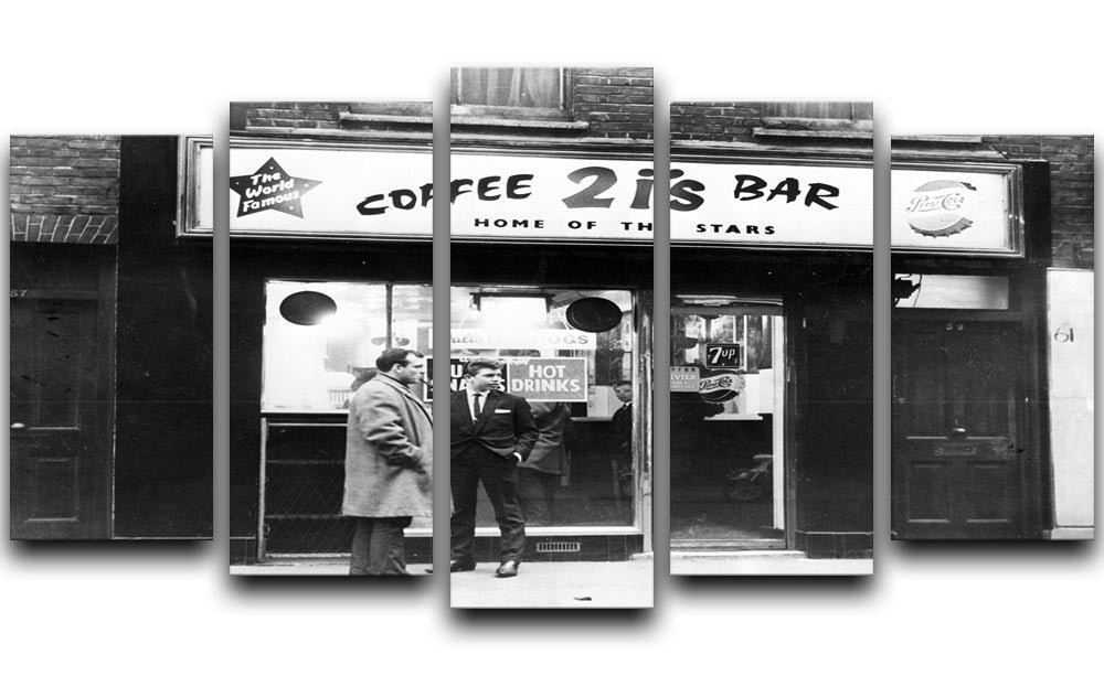 2is Coffee Bar in Old Compton Street Soho 1963 5 Split Panel Canvas - Canvas Art Rocks - 1