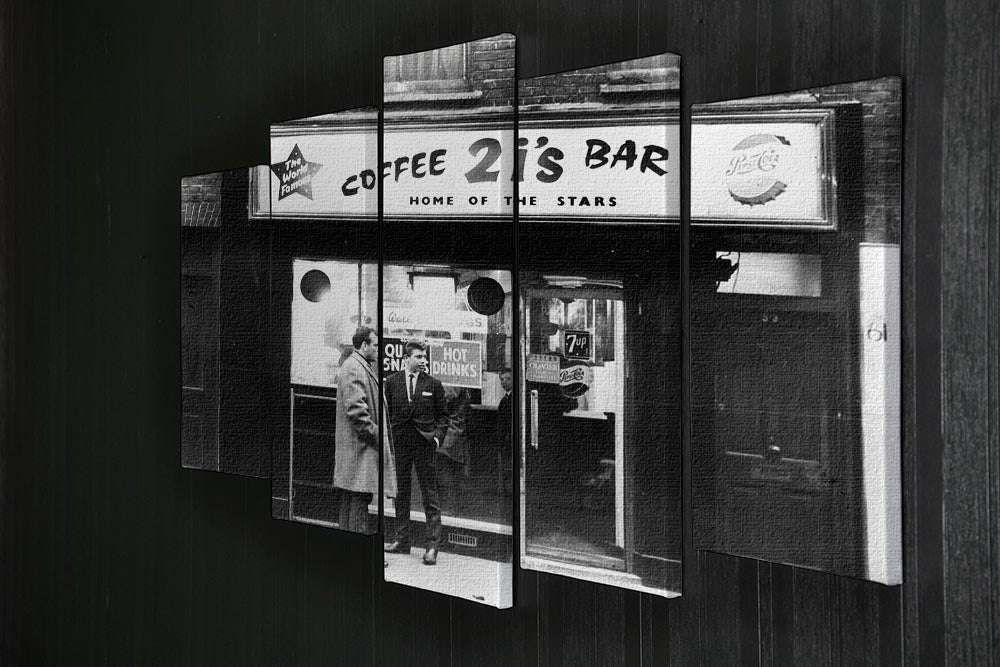 2is Coffee Bar in Old Compton Street Soho 1963 5 Split Panel Canvas - Canvas Art Rocks - 2