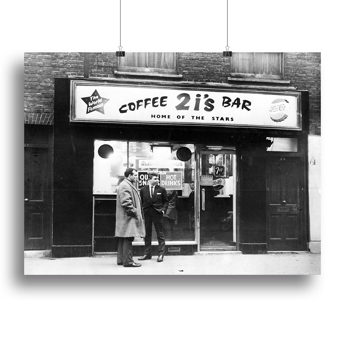 2is Coffee Bar in Old Compton Street Soho 1963 Canvas Print or Poster