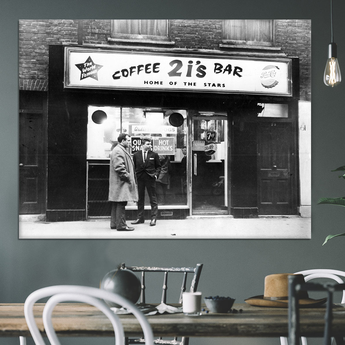 2is Coffee Bar in Old Compton Street Soho 1963 Canvas Print or Poster - Canvas Art Rocks - 3