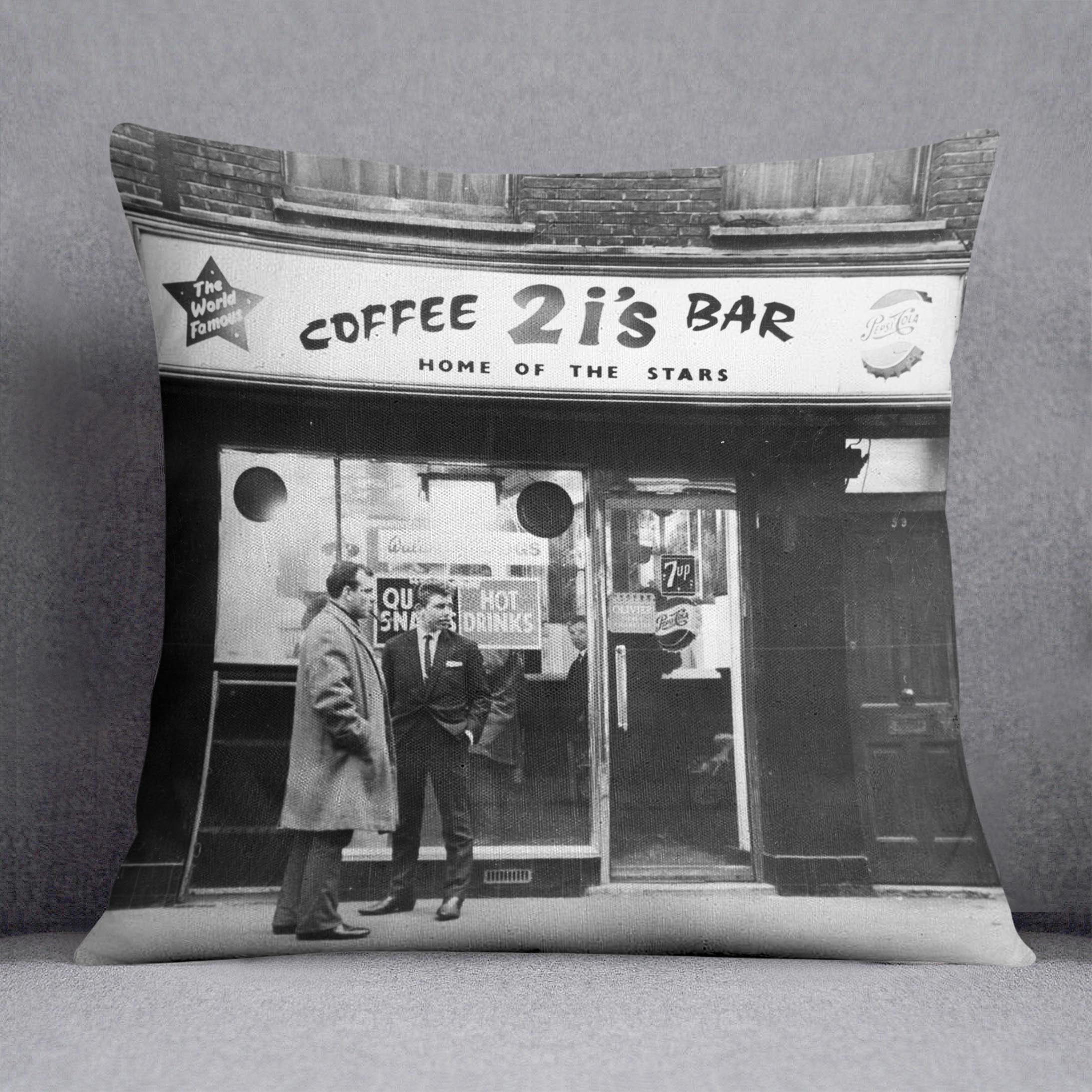 2is Coffee Bar in Old Compton Street Soho 1963 Cushion - Canvas Art Rocks - 1