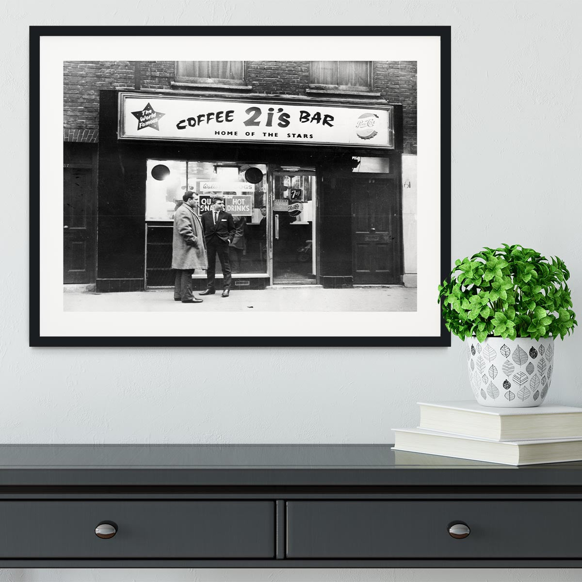 2is Coffee Bar in Old Compton Street Soho 1963 Framed Print - Canvas Art Rocks - 1