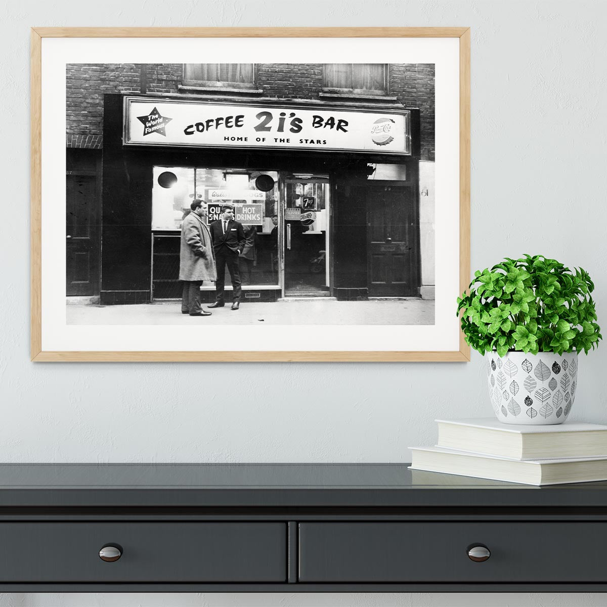 2is Coffee Bar in Old Compton Street Soho 1963 Framed Print - Canvas Art Rocks - 3