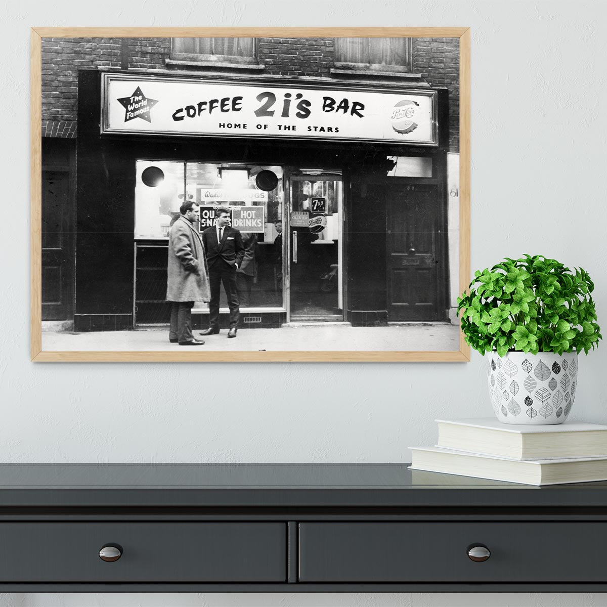 2is Coffee Bar in Old Compton Street Soho 1963 Framed Print - Canvas Art Rocks - 4