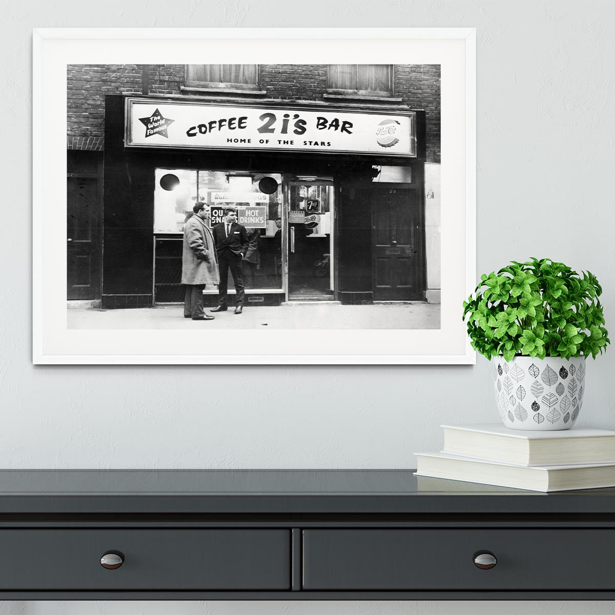 2is Coffee Bar in Old Compton Street Soho 1963 Framed Print - Canvas Art Rocks - 5