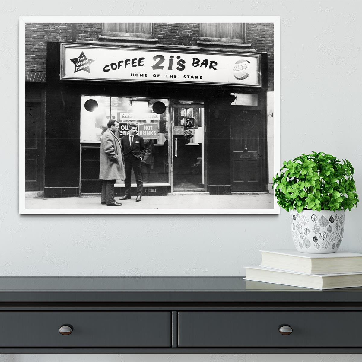 2is Coffee Bar in Old Compton Street Soho 1963 Framed Print - Canvas Art Rocks -6
