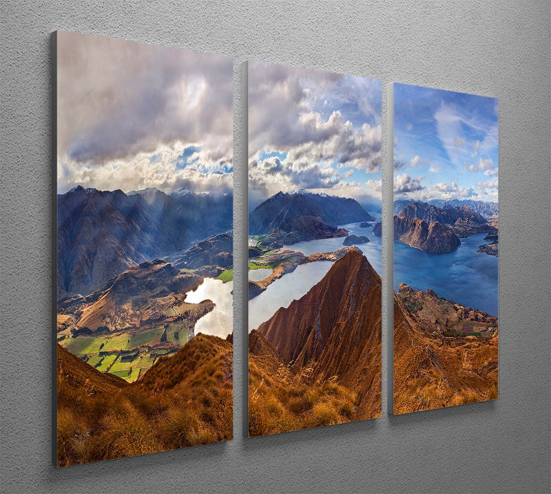 Roy's Peak 3 Split Panel Canvas Print - Canvas Art Rocks - 2
