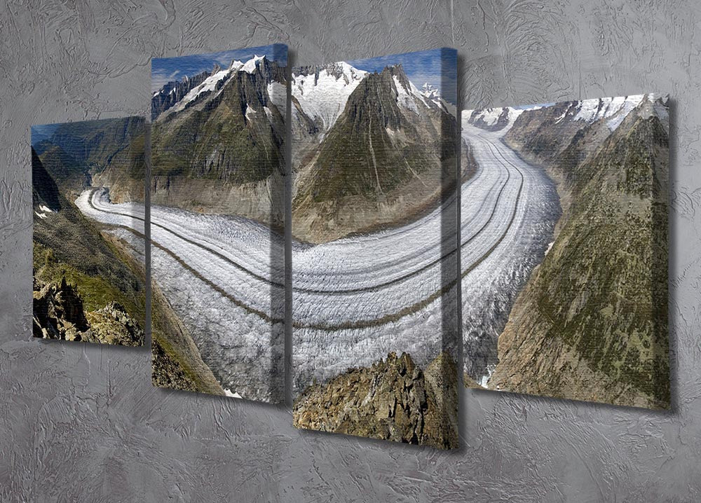 Aletschgletscher 4 Split Panel Canvas - Canvas Art Rocks - 2