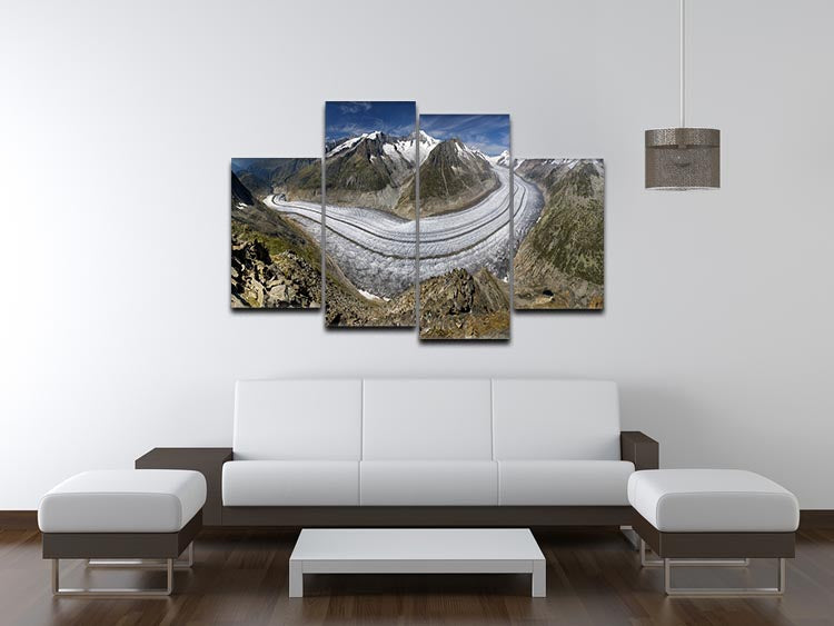 Aletschgletscher 4 Split Panel Canvas - Canvas Art Rocks - 3