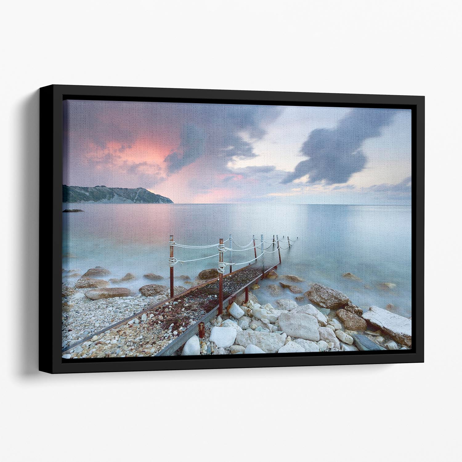 Path To The Light Floating Framed Canvas - Canvas Art Rocks - 1