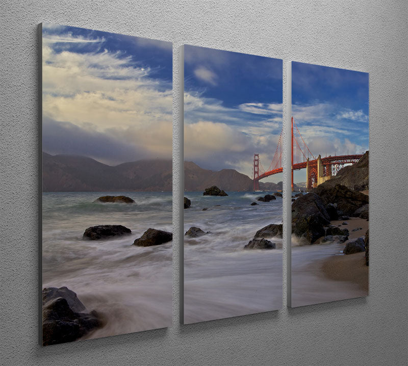 Golden Gate Bridge 3 Split Panel Canvas Print - Canvas Art Rocks - 2