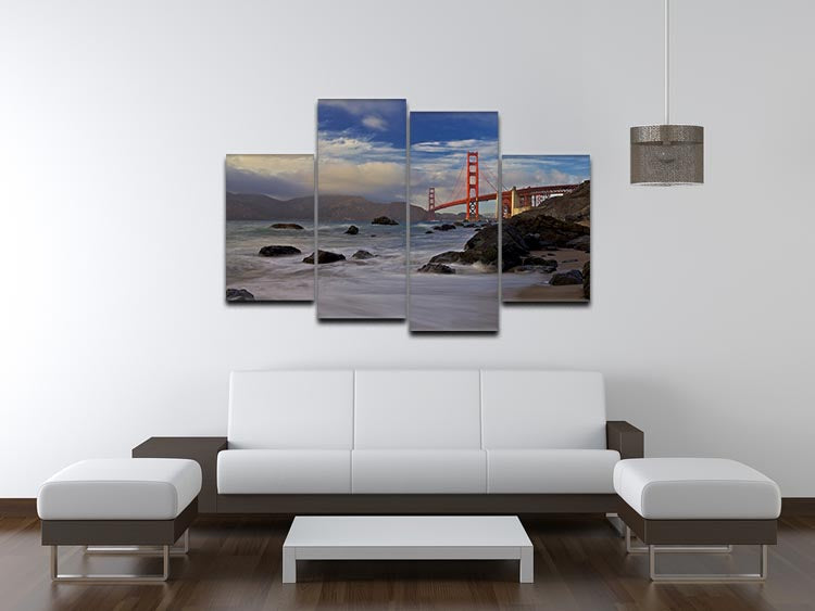 Golden Gate Bridge 4 Split Panel Canvas - Canvas Art Rocks - 3