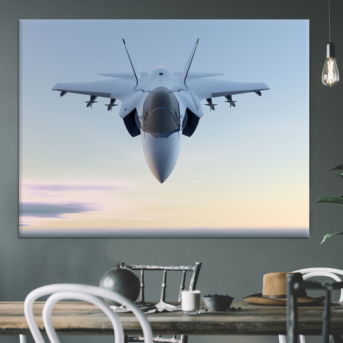 3D Jet F-35 fighter Canvas Print or Poster - Canvas Art Rocks - 3