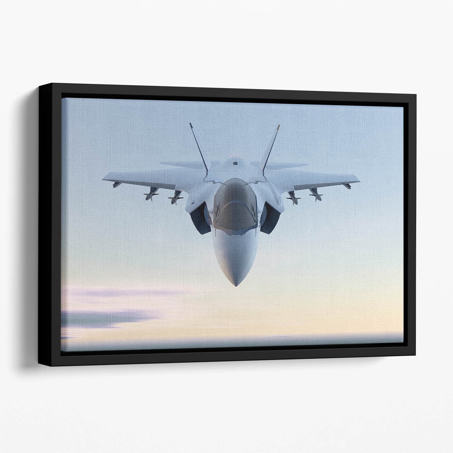 3D Jet F-35 fighter Floating Framed Canvas