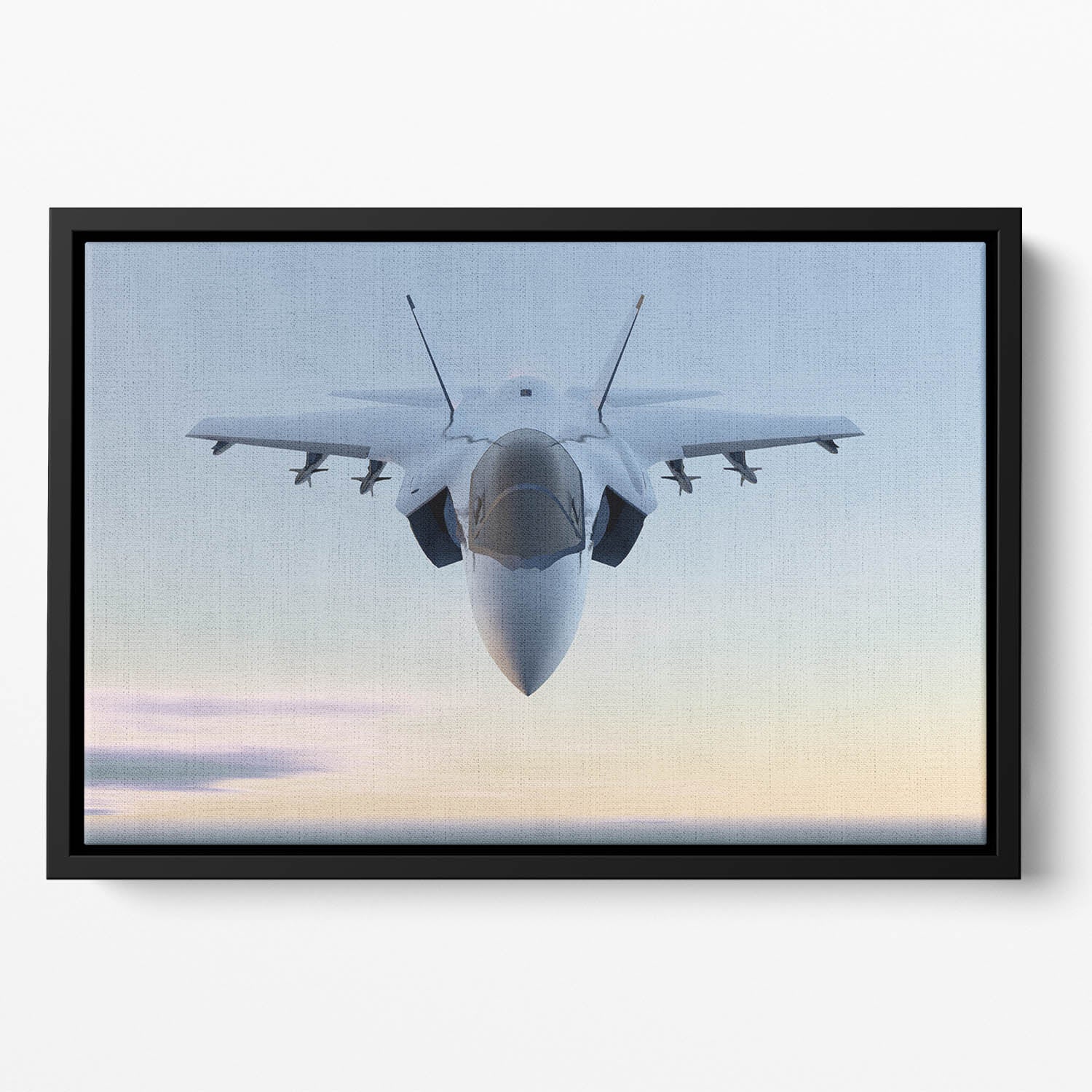 3D Jet F-35 fighter Floating Framed Canvas