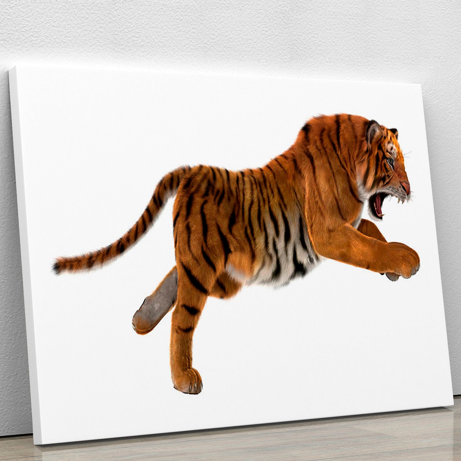 3D digital render of a hunting big cat Canvas Print or Poster - Canvas Art Rocks - 1