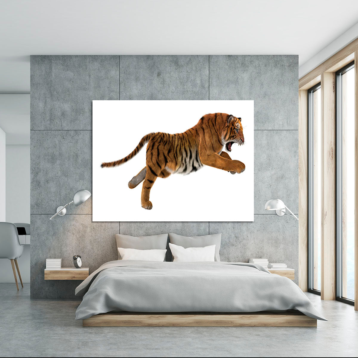 3D digital render of a hunting big cat Canvas Print or Poster - Canvas Art Rocks - 5