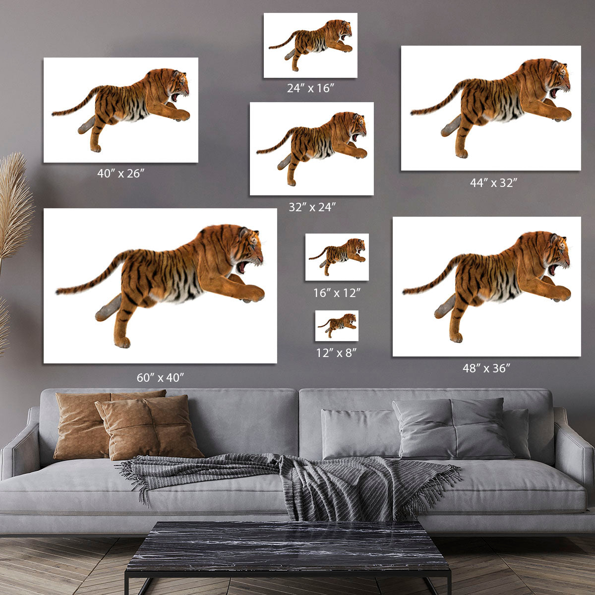 3D digital render of a hunting big cat Canvas Print or Poster - Canvas Art Rocks - 7