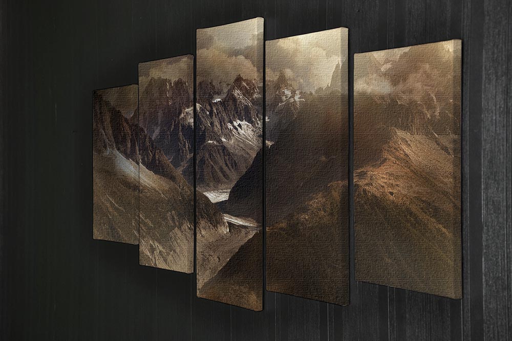 Mont Blanc Massiv 5 Split Panel Canvas - Canvas Art Rocks - 2
