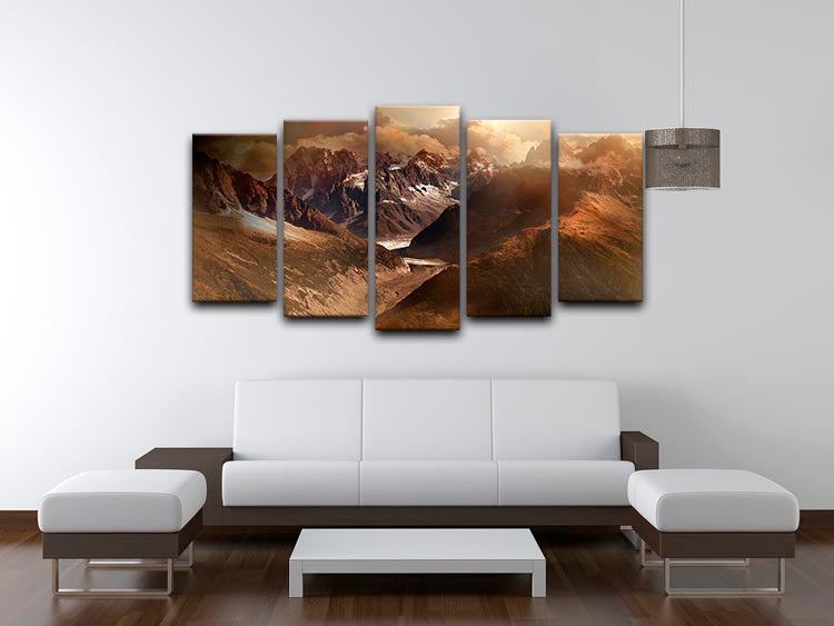 Mont Blanc Massiv 5 Split Panel Canvas - Canvas Art Rocks - 3