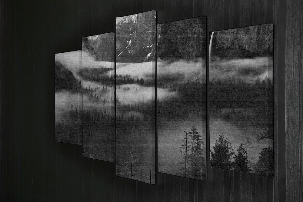 Fog Floating In Yosemite Valley 5 Split Panel Canvas - Canvas Art Rocks - 2