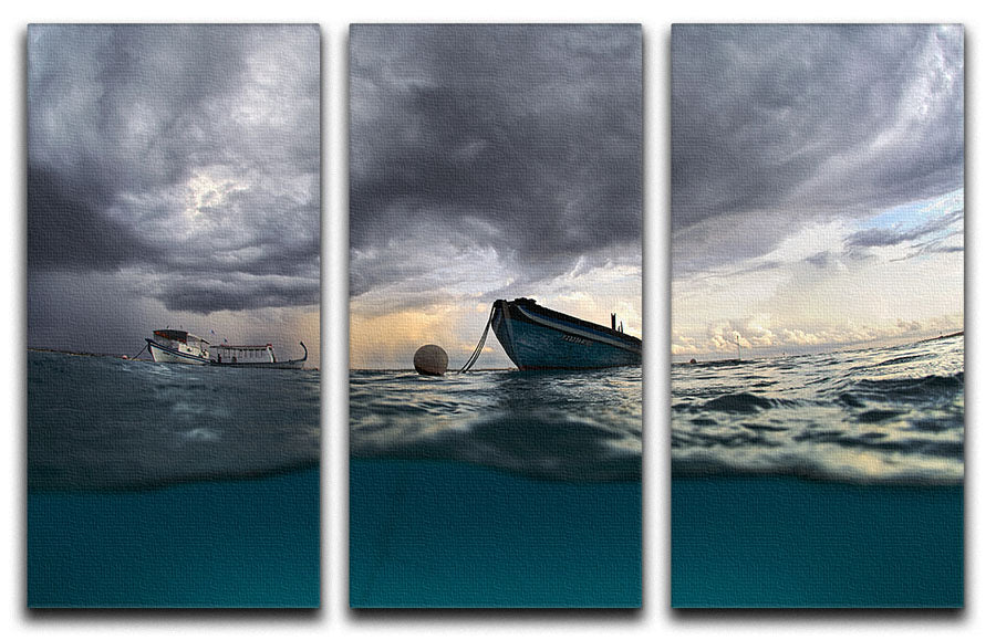 The Boat 3 Split Panel Canvas Print - Canvas Art Rocks - 1