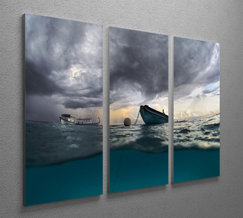 The Boat 3 Split Panel Canvas Print - Canvas Art Rocks - 2