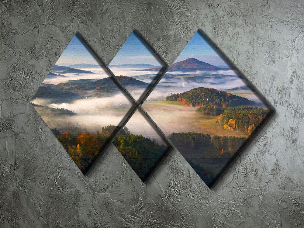 Autumn Fairytale 4 Square Multi Panel Canvas - Canvas Art Rocks - 2