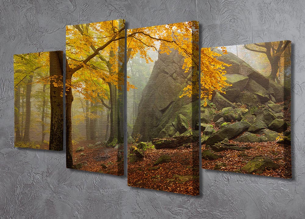 Autumn Forest 4 Split Panel Canvas - Canvas Art Rocks - 2